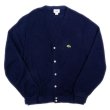 画像1: 80's IZOD LACOSTE アクリルカーディガン “NAVY / MADE IN USA” (1)