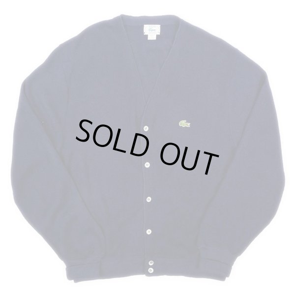 画像1: 80's IZOD LACOSTE アクリルカーディガン “NAVY / MADE IN USA” (1)