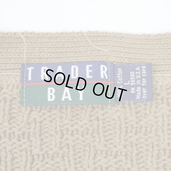 画像2: 90's TRADER BAY コットンニット カーディガン "MADE IN USA" (2)