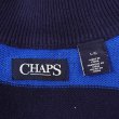 画像2: 00's CHAPS ボーダー柄 ハーフジップ コットンニット "NAVY × BLUE" (2)