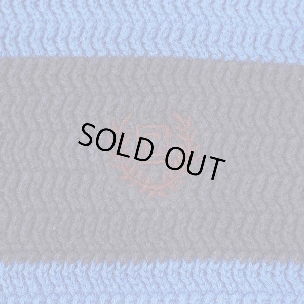 画像4: 00's CHAPS ボーダー柄 ハーフジップ コットンニット "NAVY × BLUE" (4)