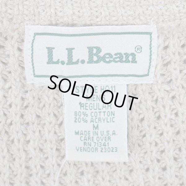 画像2: 90's L.L.Bean ヘンリーネック コットンニット "MADE IN USA" (2)