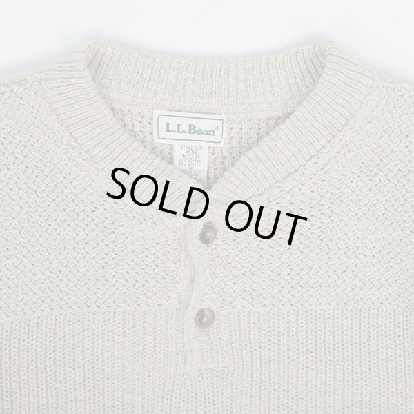 画像3: 90's L.L.Bean ヘンリーネック コットンニット "MADE IN USA" (3)