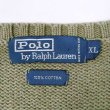 画像2: 90's Polo Ralph Lauren Vネック コットンニットベスト "OLIVE" (2)