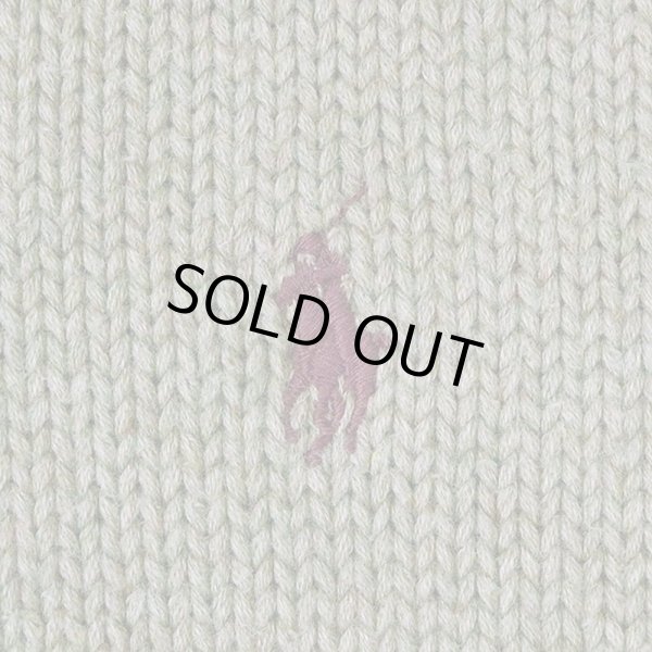 画像3: 90's Polo Ralph Lauren Vネック コットンニットベスト "OLIVE" (3)