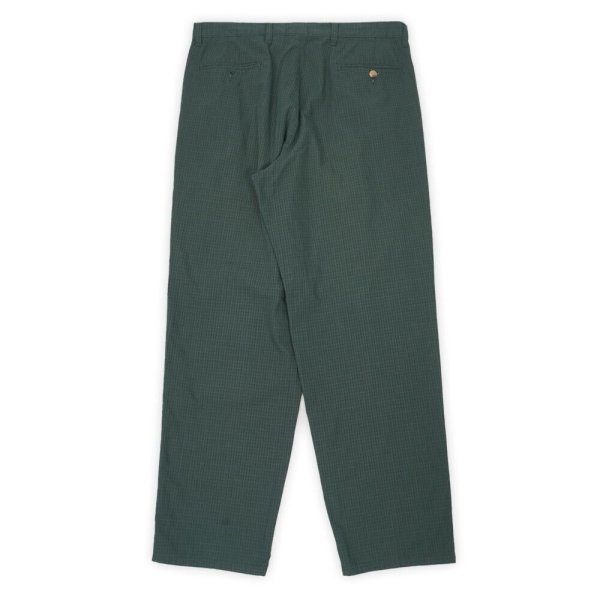 画像2: 90's Eddie Bauer 2タック コットントラウザー "Green Plaid" (2)