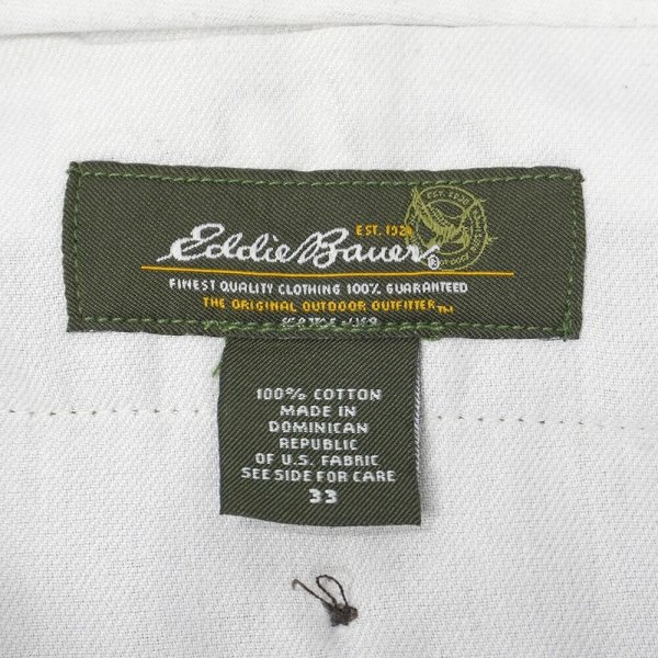 画像3: 00's Eddie Bauer 2タック チノトラウザー "OLIVE / W33" (3)