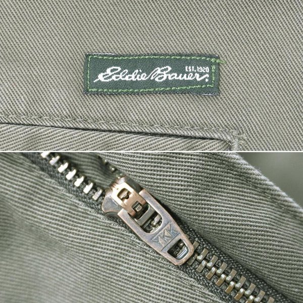画像4: 00's Eddie Bauer 2タック チノトラウザー "OLIVE / W33" (4)