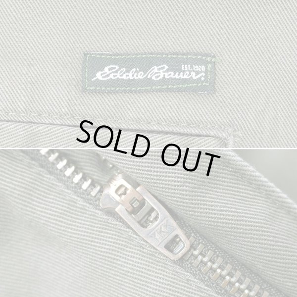 画像4: 00's Eddie Bauer 2タック チノトラウザー "OLIVE / W33" (4)