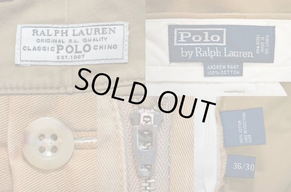 画像3: POLO Ralph Lauren 2タック チノトラウザー “ANDREW PANT / W36 L30” (3)