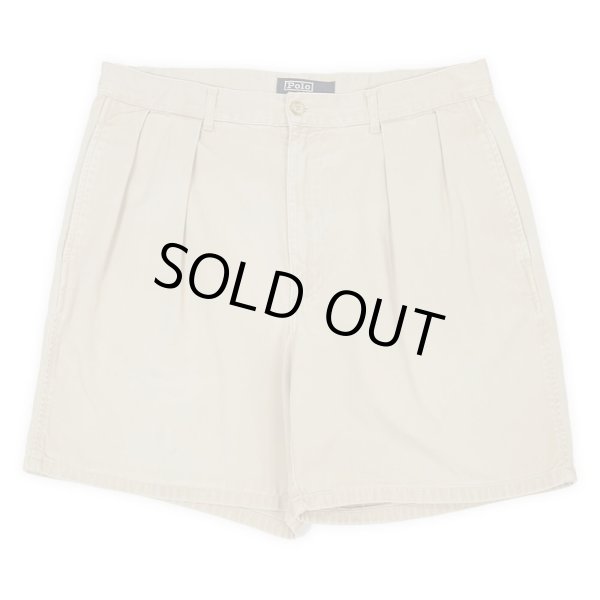 画像2: Early 90's Polo Ralph Lauren 2タック チノショーツ "BEIGE" (2)