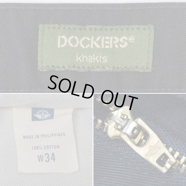 画像4: Early 00's DOCKERS 2タック チノショーツ “BLACK” (4)