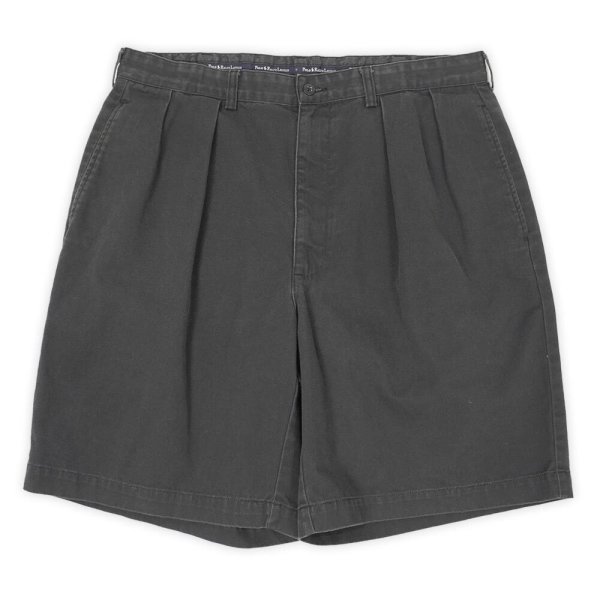 画像1: 90's Polo Raloh Lauren 2タック チノショーツ "TYLER SHORT / FADE BLACK" (1)