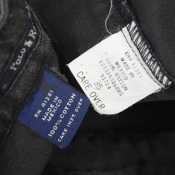 画像4: 90's Polo Raloh Lauren 2タック チノショーツ "TYLER SHORT / FADE BLACK" (4)