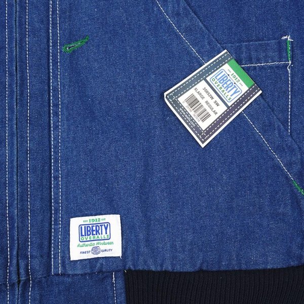 画像3: 00's LIBERTY OVERALLS デニムフーディージャケット "DEADSTOCK" (3)