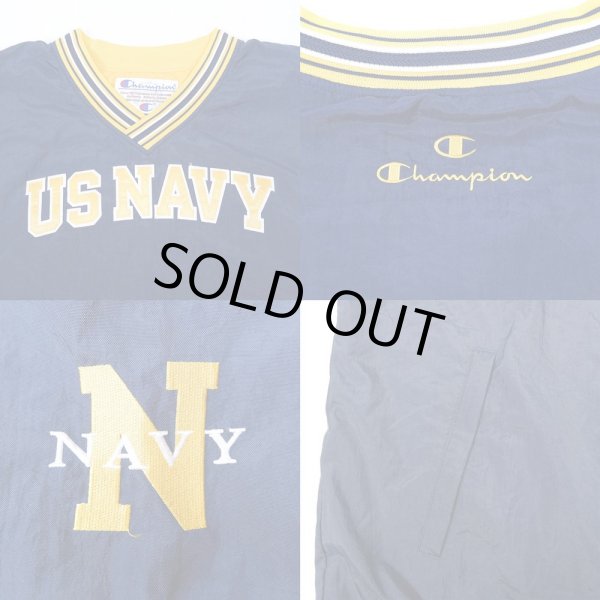 画像4: 90's Champion × US.NAVY ナイロンプルオーバー (4)