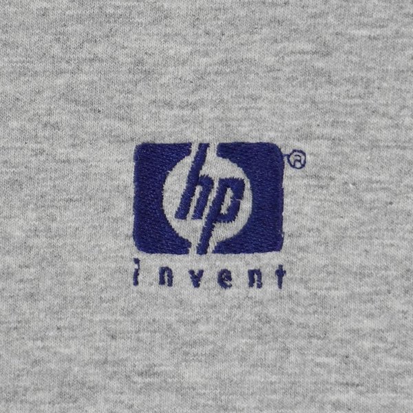 画像2: 00's Hewlett Packerd 企業ロゴ刺繍 Tシャツ (2)