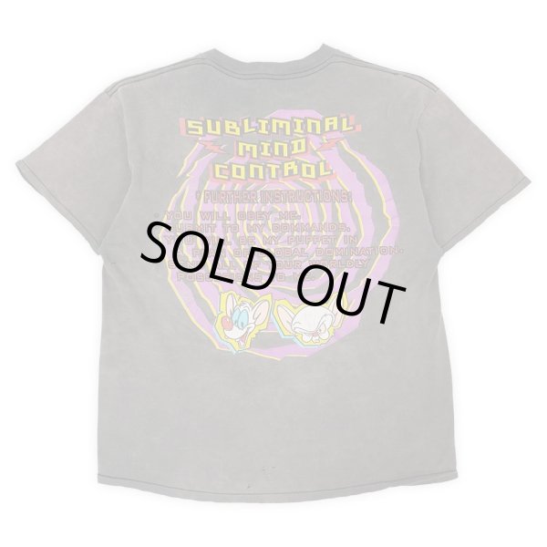 画像2: 90's Pinky and The Brain 両面プリントTシャツ "FABRIC MADE IN USA" (2)