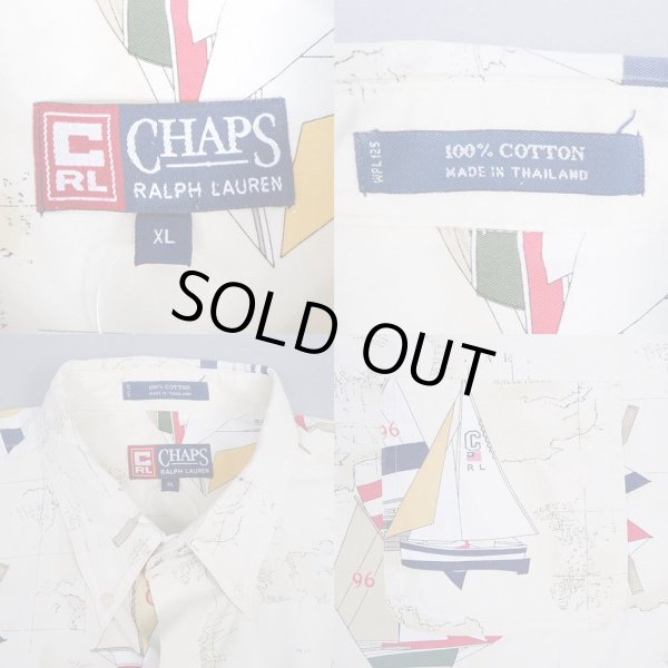 画像3: 90's CHAPS RALPH LAUREN 総柄 S/S ボタンダウンシャツ (3)