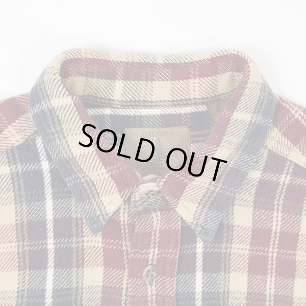 画像3: 90's ST.JOHN'S BAY ヘビーネルシャツ "BURGUNDY Plaid" (3)