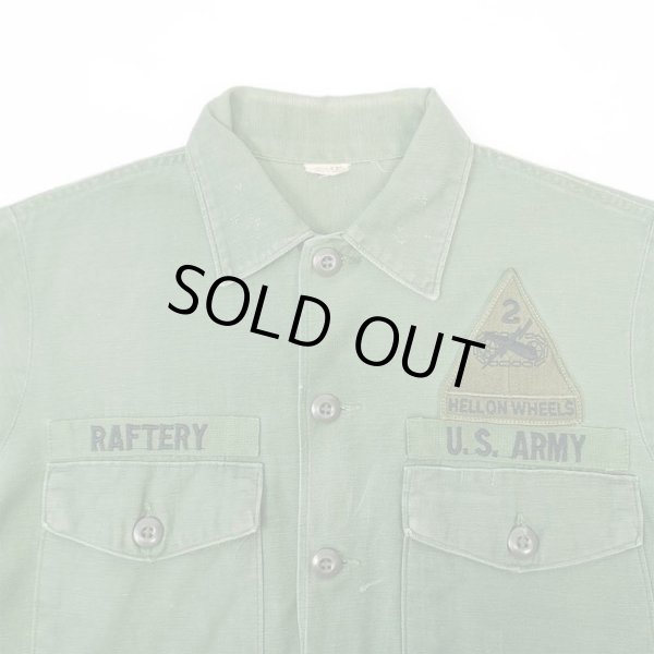 画像3: 70's US.ARMY コットンサテン ユーティリティーシャツ (3)