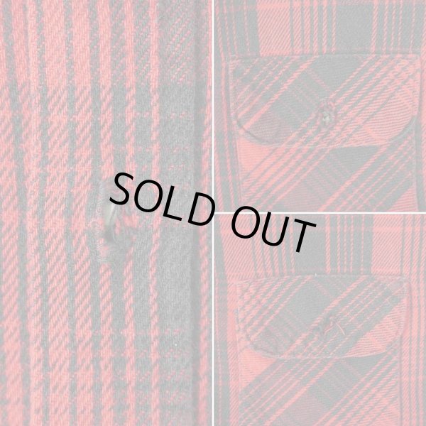 画像5: 90's FIVE BROTHER ヘビーネルシャツ "RED×BLACK" (5)