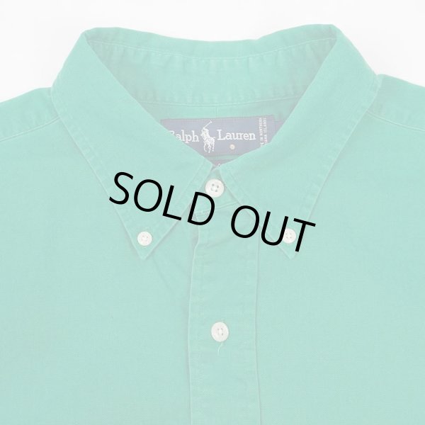画像4: 90's Polo Ralph Lauren ボタンダウンシャツ "BLAIRE / GREEN" (4)