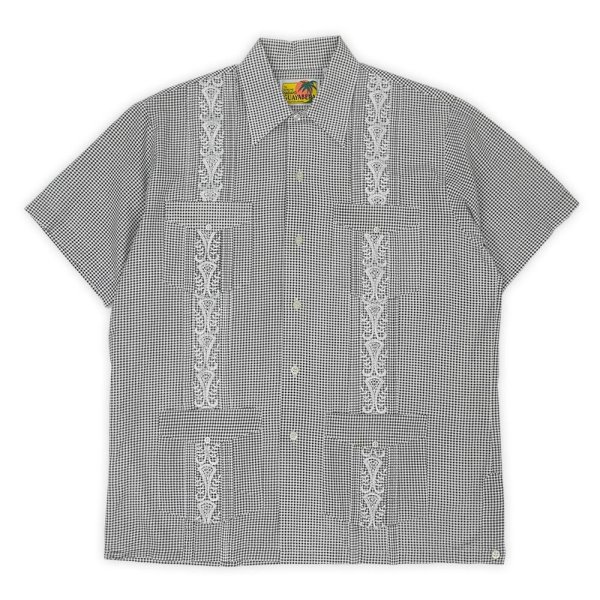 画像1: 00's The GENUINE HABAND GUAYABERA S/S ギンガムチェック柄 キューバシャツ (1)