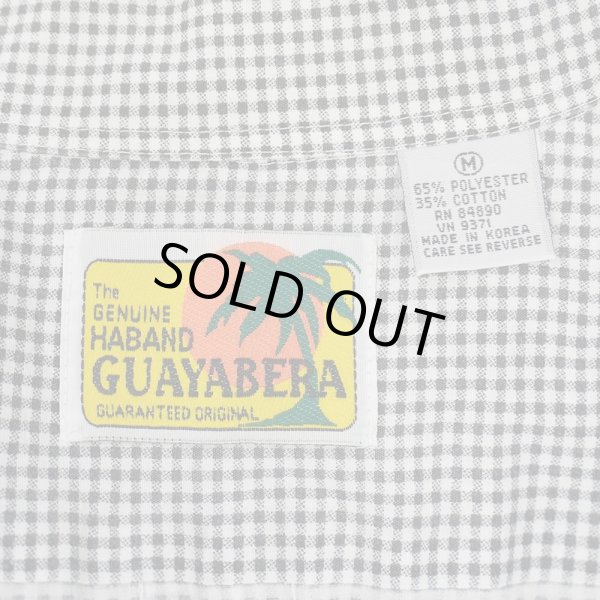 画像2: 00's The GENUINE HABAND GUAYABERA S/S ギンガムチェック柄 キューバシャツ (2)