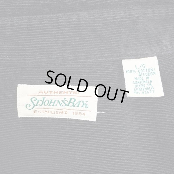 画像2: 90's ST JOHN'S BAY コーデュロイ ボタンダウンシャツ "BLACK" (2)