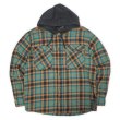 画像1: 00's NO BOUNDARIES フーディーネルシャツ "Ombre Plaid" (1)