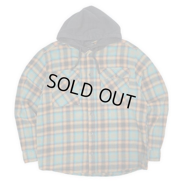 画像1: 00's NO BOUNDARIES フーディーネルシャツ "Ombre Plaid" (1)