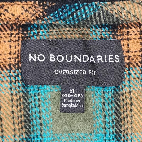 画像2: 00's NO BOUNDARIES フーディーネルシャツ "Ombre Plaid" (2)