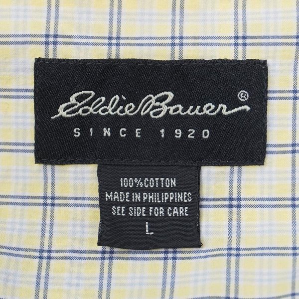 画像2: 00's Eddie Bauer ボタンダウンシャツ “Yellow Plaid” (2)