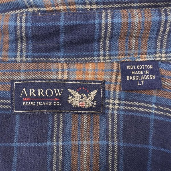 画像2: 00's ARROW フランネルボタンダウンシャツ "DEADSTOCK" (2)