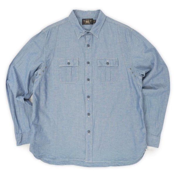 画像1: 00's RRL ベンチレーション シャンブレーシャツ "COTTON×HEMP" (1)