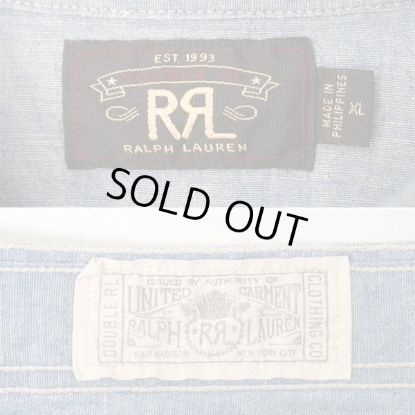 画像2: 00's RRL ベンチレーション シャンブレーシャツ "COTTON×HEMP" (2)