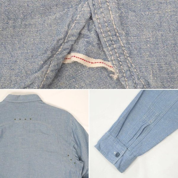 画像4: 00's RRL ベンチレーション シャンブレーシャツ "COTTON×HEMP" (4)