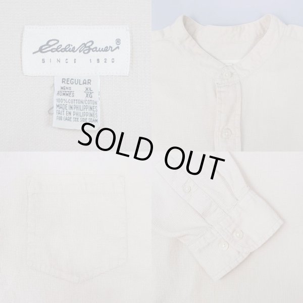 画像3: 90's Eddie Bauer L/S バンドカラーシャツ (3)