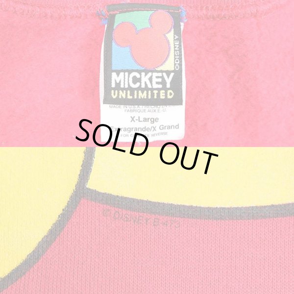 画像2: 90's MICKEY MOUSE キャラクタープリント スウェット “MADE IN USA” (2)