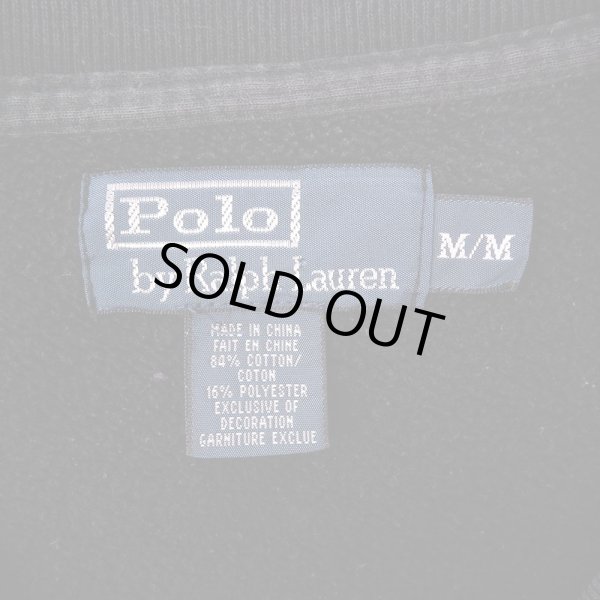 画像3: 90's Polo Ralph Lauren リバースウィーブタイプ スウェット “BLACK” (3)