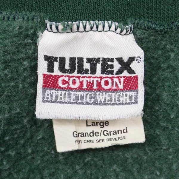 画像2: 90's TULTEX タートルネック ブランクスウェット “GREEN / MADE IN USA” (2)