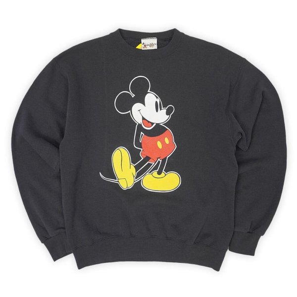 画像1: 90-00's Disney Mickey Mouse キャラクタープリント スウェット "MADE IN USA" (1)