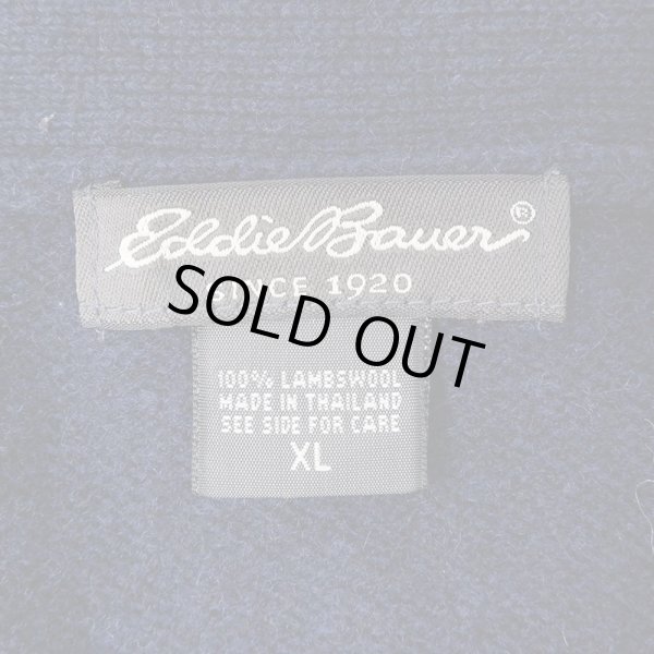 画像2: 00's Eddie Bauer ラムウール ハイゲージニットカーディガン (2)