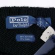 画像2: 90's Polo Ralph Lauren コットン×ウール ニット “BLACK / DEADSTOCK” (2)