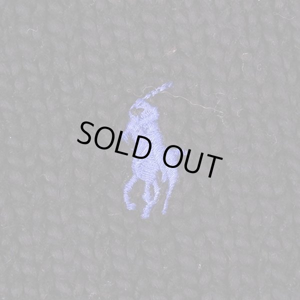 画像3: 90's Polo Ralph Lauren コットン×ウール ニット “BLACK / DEADSTOCK” (3)