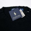 画像4: 90's Polo Ralph Lauren コットン×ウール ニット “BLACK / DEADSTOCK” (4)