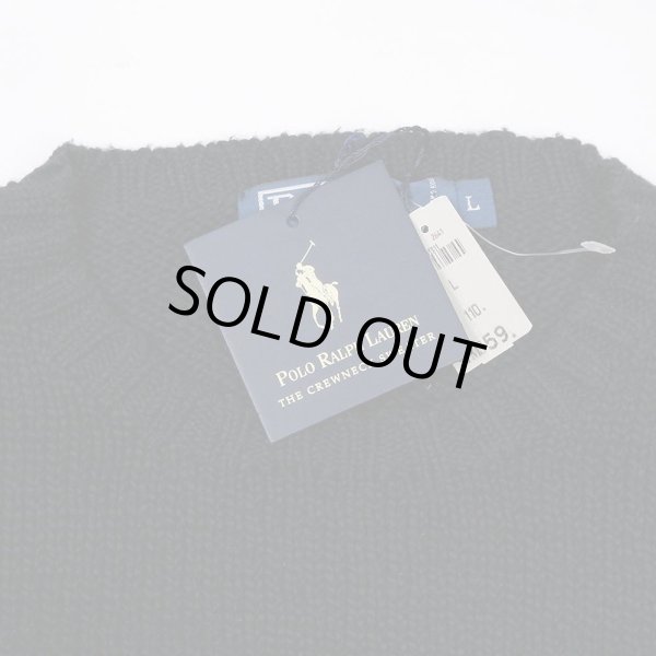 画像4: 90's Polo Ralph Lauren コットン×ウール ニット “BLACK / DEADSTOCK” (4)