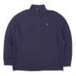 画像1: 00's Polo Ralph Lauren ハーフジップ コットンニット "NAVY" (1)