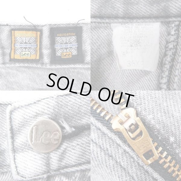 画像3: 90's Lee NAVIGATION THE FALCON LEAGUE ブラックデニムパンツ (3)